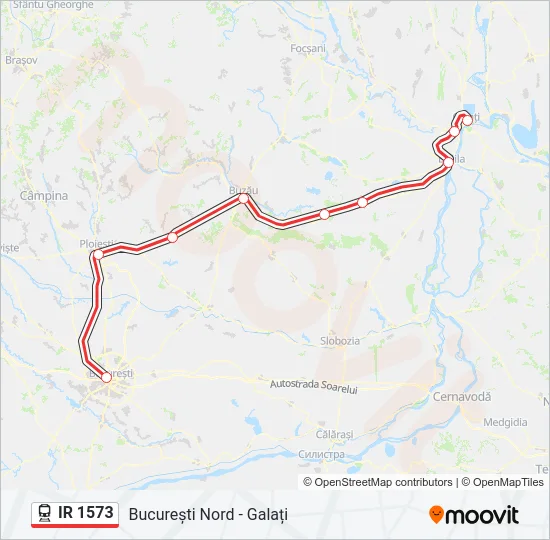 IR 1573 Train Line Map