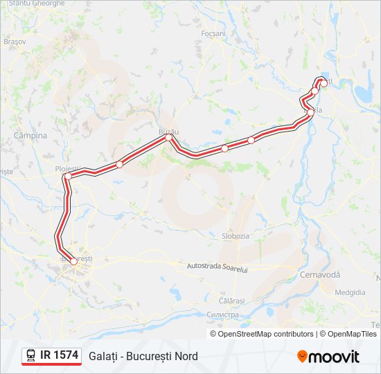 IR 1574 train Line Map