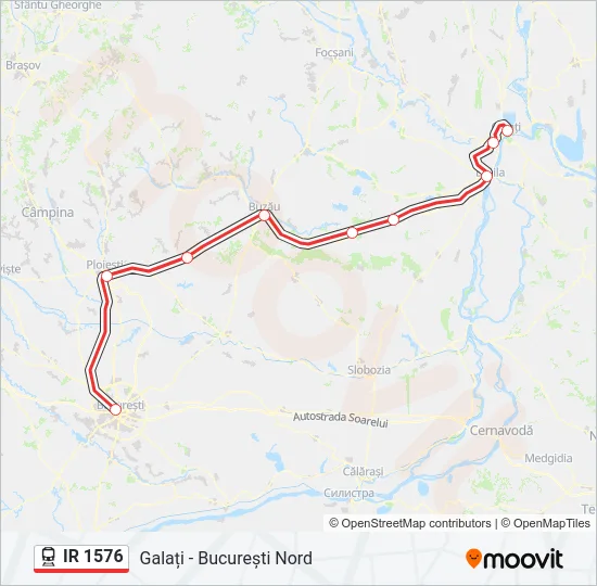 IR 1576 Train Line Map