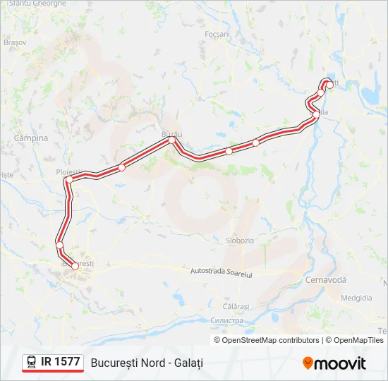IR 1577 Train Line Map