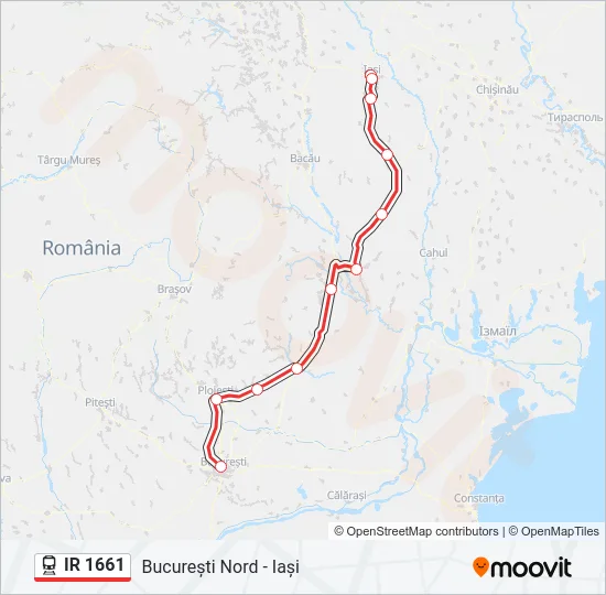 IR 1661 Train Line Map
