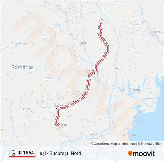IR 1664 Train Line Map