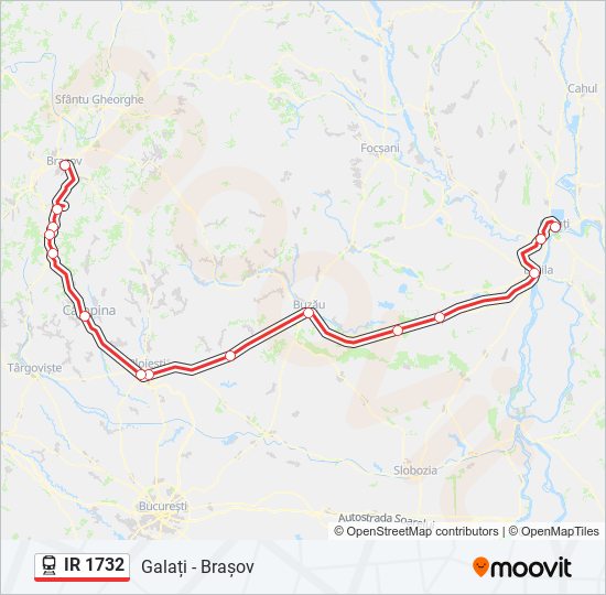 IR 1732 train Line Map