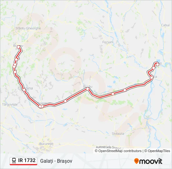 IR 1732 Train Line Map
