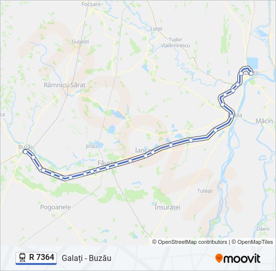 R 7364 train Line Map