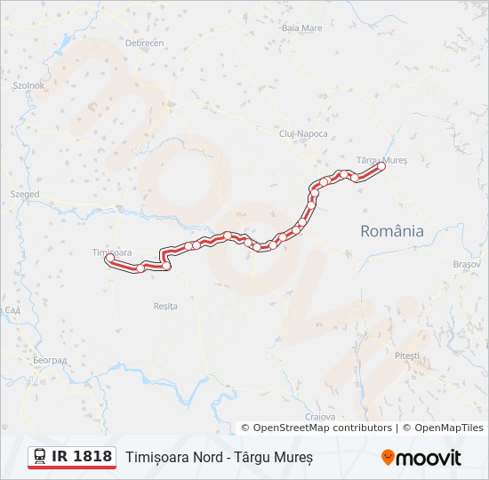 Traseu Ir 1818 Program StaÈ›ii HÄƒrÈ›i TimiÈ™oara Nord Targu MureÈ™