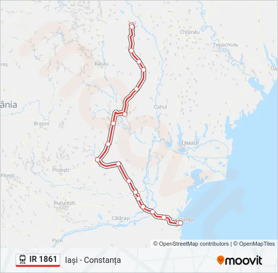 IR 1861 Train Line Map