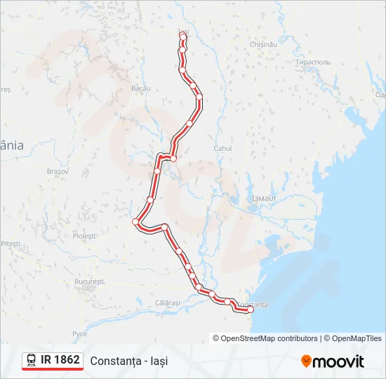 IR 1862 Train Line Map