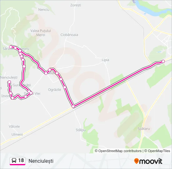 18 Bus Line Map