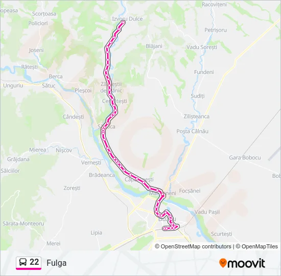 22 Bus Line Map