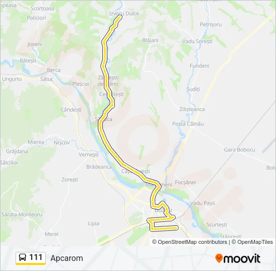 111 Bus Line Map