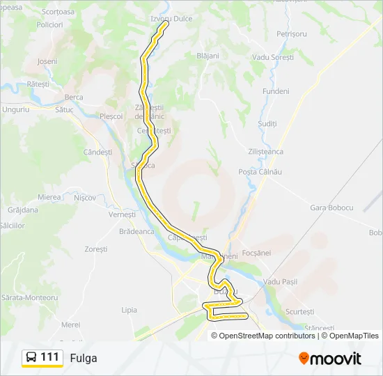 111 Bus Line Map