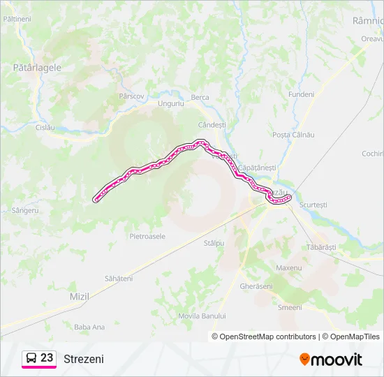23 Bus Line Map