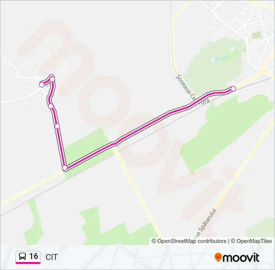16 Bus Line Map