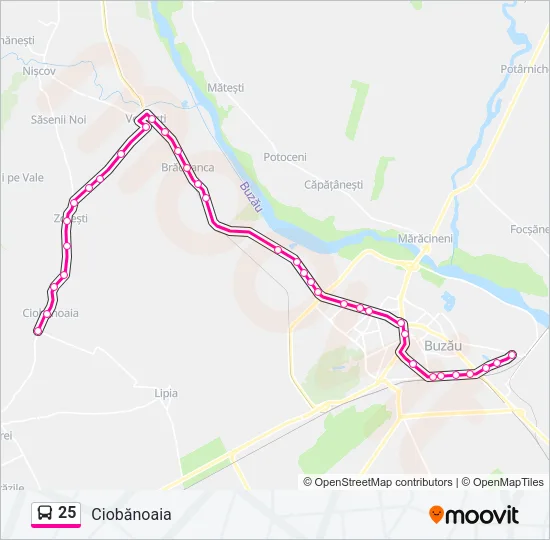 25 Bus Line Map