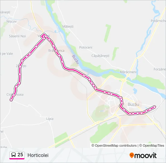 25 Bus Line Map