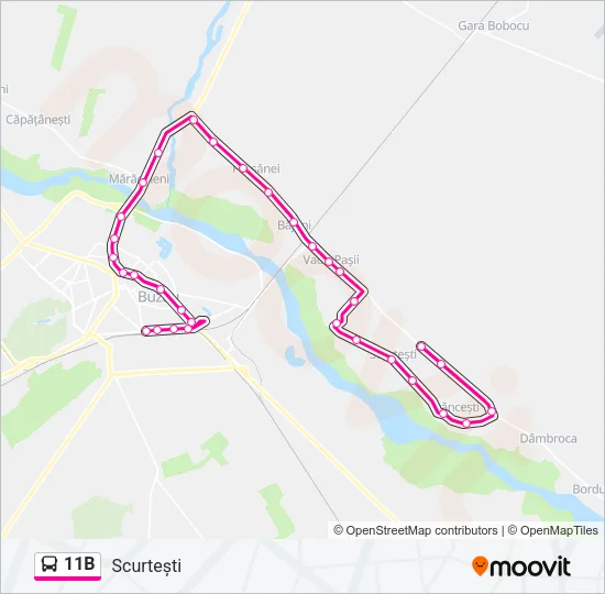 11B Bus Line Map
