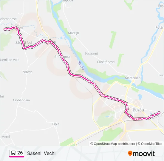 26 Bus Line Map