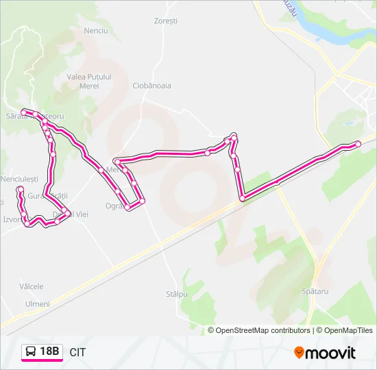 18B Bus Line Map