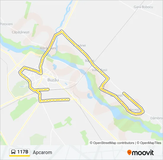 117B Bus Line Map