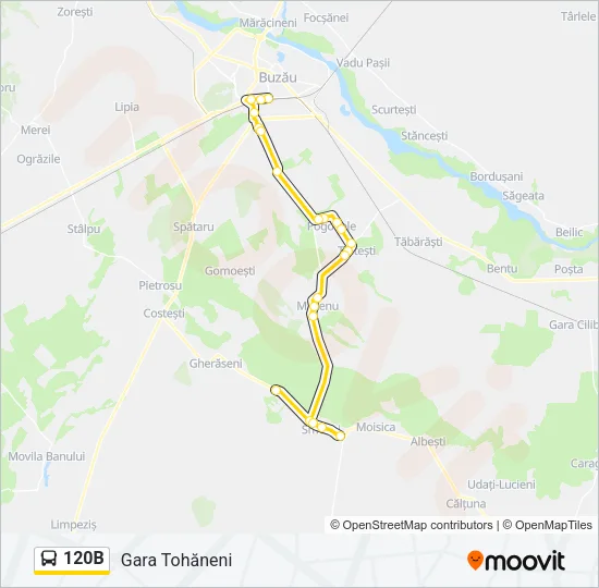 120B Bus Line Map