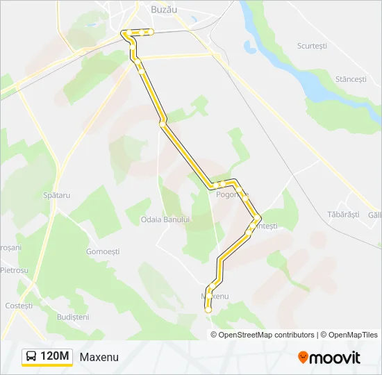 120M Bus Line Map
