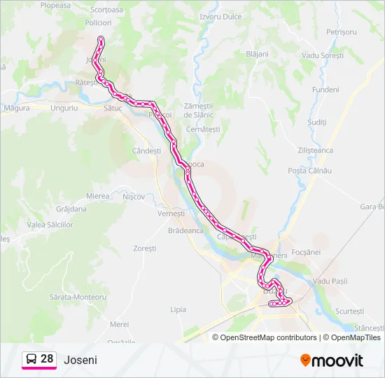 28 Bus Line Map