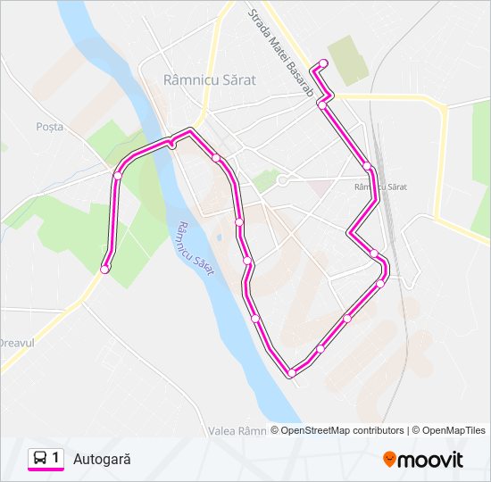 1 bus Line Map