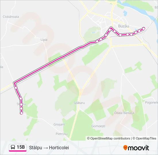 15B Bus Line Map