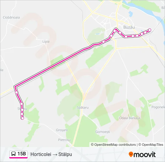 15B Bus Line Map