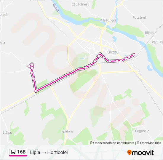 16B Bus Line Map