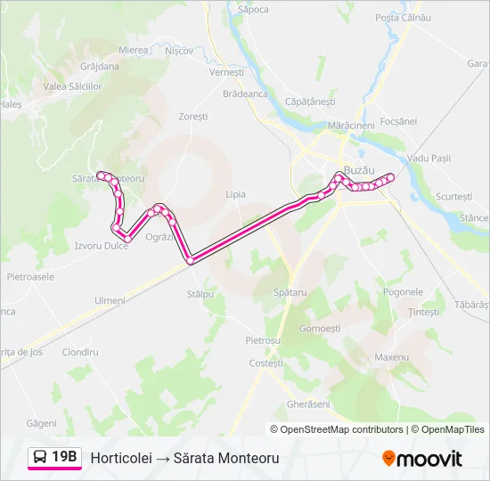 19B Bus Line Map