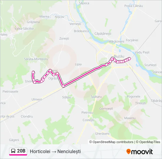 20B Bus Line Map