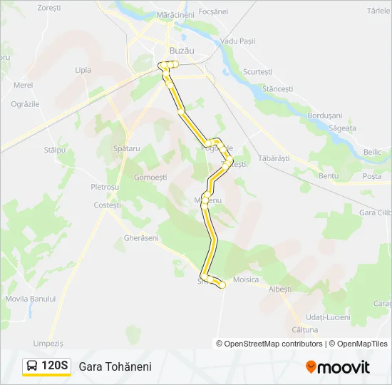 120S Bus Line Map
