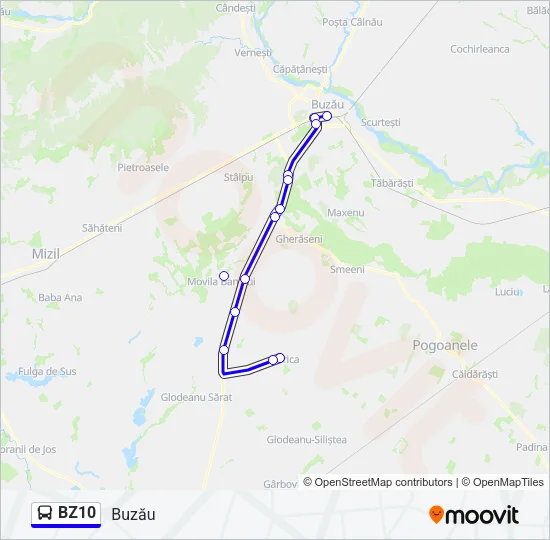 BZ10 Bus Line Map