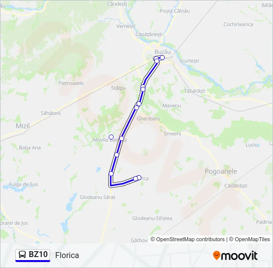 BZ10 Bus Line Map