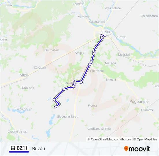 BZ11 Bus Line Map