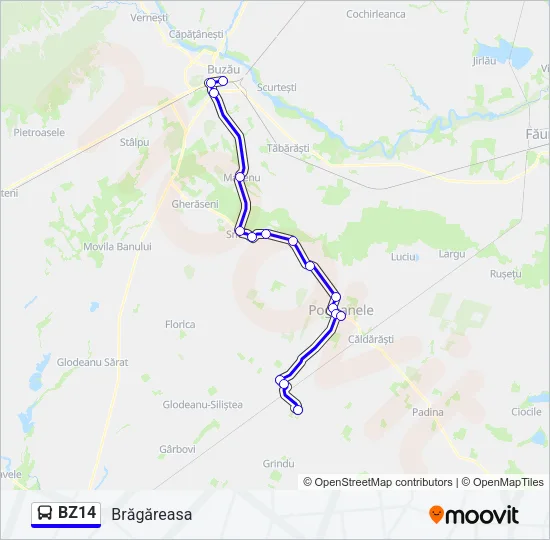 BZ14 Bus Line Map