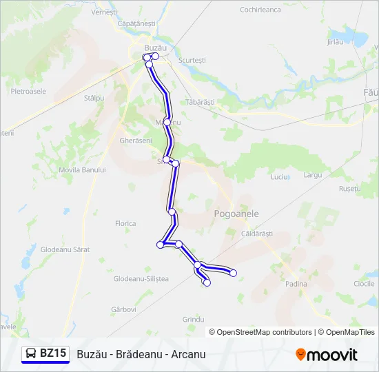 BZ15 Bus Line Map