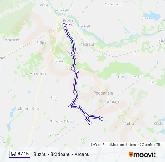 BZ15 Bus Line Map