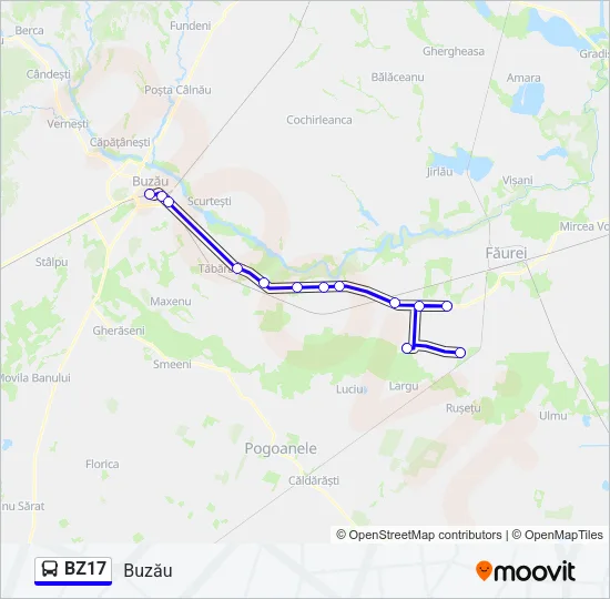 BZ17 Bus Line Map