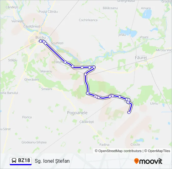 BZ18 Bus Line Map