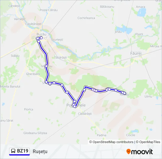 BZ19 Bus Line Map