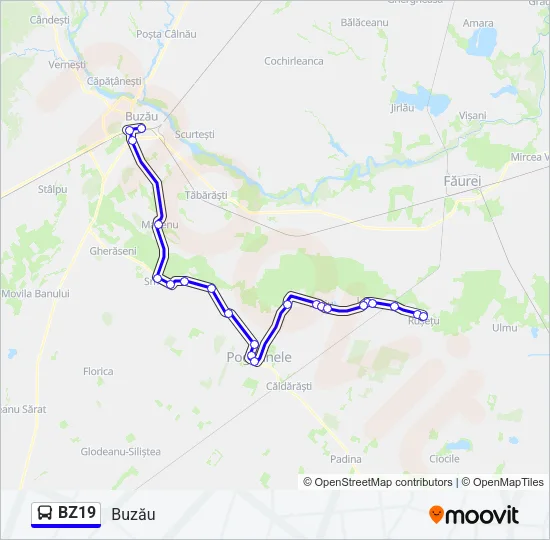BZ19 Bus Line Map