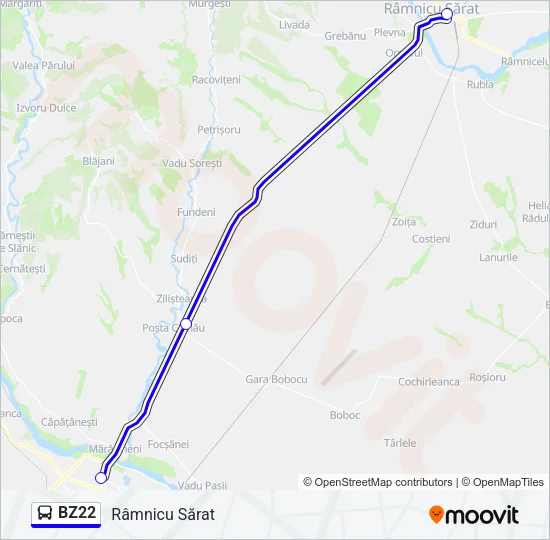 BZ22 Bus Line Map