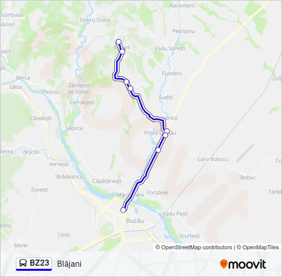 BZ23 Bus Line Map