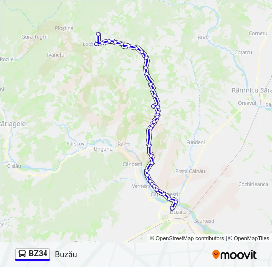 BZ34 Bus Line Map