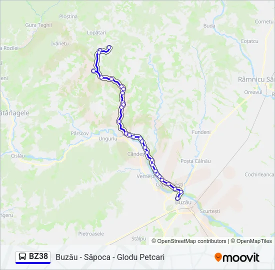 BZ38 Bus Line Map