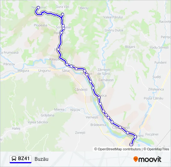 BZ41 Bus Line Map