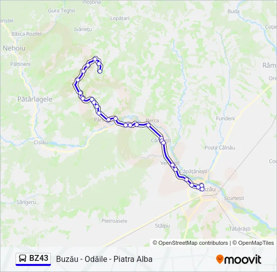 BZ43 Bus Line Map